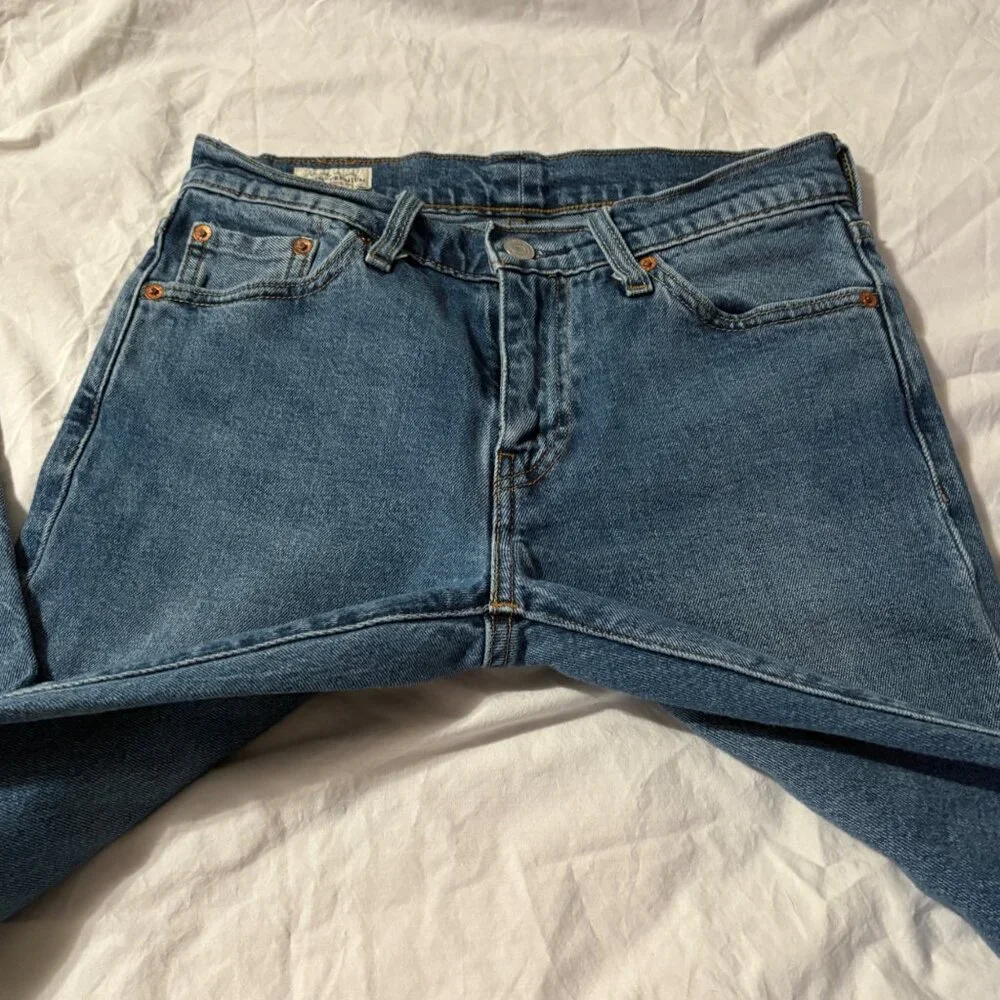 Men Levis Premium 511 Slim Fit Jeans Dark Indigo Wash Durable Denim 28 x 32 - Picture 5 of 14